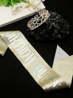YouBella Jewellery Stylish Birthday Sash and Crown - Pack of 2 Pcs | Birthday Girl Crown | Gifts for Best Friend/Sister - Fast Shipping to USA & Canada - Image 4