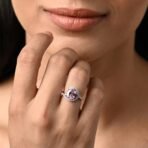 Clara Pure 925 Sterling Silver Malin Pink Designer Solitaire Finger Ring | Swiss Zircon Platinum Plated | Size Adjustable | Gift for Women Girls Wife Girlfriend - Fast Shipping to USA & Canada - Image 5