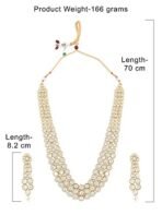 ZAVERI PEARLS Women's Traditional Kundan Necklace Set (Gold) -ZPFK8671 - Fast Shipping to USA & Canada - Image 6