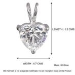 Ananth Jewels 925 Sterling Silver BIS Hallmarked Swarovski Zirconia Heart Cut 6mm Pendant with Chain for Women - Fast Shipping to USA & Canada - Image 3