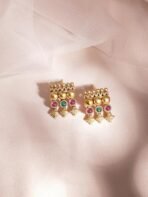 Rubans 22K Gold-Plated Stone Studded with Beads Traditional Necklace Set For Women and Girls ? Perfect for Weddings and Special Occasions - Fast Shipping to USA & Canada - Image 6