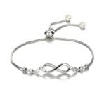 Mahi Lovely Gifting Jewelery Infinity Shape Adjustable Bracelet for Women & Girls (BR1101058R) - Fast Shipping to USA & Canada