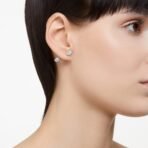 Swarovski Women Mesmera Bar Earrings, Mixed Cuts, White, Rhodium Plated - Fast Shipping to USA & Canada - Image 6