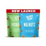 Yogabar Premium Pistachios 500g and Walnuts 500g Combo Pack, High Protein and Fibre, Zero Cholesterol - Fast Shipping to USA & Canada - Image 2
