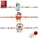 Fashion Frill RAKHI FOR BROTHER KIDS SET COMBO OF 3 | RAKHIS FOR RAKSHABANDHAN | RAKSHA BANDHAN RAKHIS (RK669) - Fast Shipping to USA & Canada - Image 2