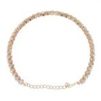 Shining Jewel - By Shivansh Rose Gold Plated Western CZ, Crystals & AD Choker Necklace with Earrings for Women (SJN_52) - Fast Shipping to USA & Canada - Image 6