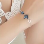 Splensa 925 Silver Blue Austrian Crystal Butterfly Pendant Necklace, Earrings, Ring & Bracelet for Women and Girls - Fast Shipping to USA & Canada - Image 4