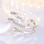 Fashion Frill Stylish Hug Silver Ring For Girls AD Silver Plated Adjustable Silver Finger Ring For Women Girls Gift for Sister Love Gifts Jewellery Combo Rings of 3 - Fast Shipping to USA & Canada - Image 7
