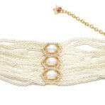 Karatcart Gold Plated Polki Kundan and Pearl Beaded Bracelet for Women - Fast Shipping to USA & Canada - Image 6