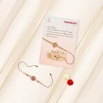 PUREHEART Rakhi Gift Hamper- Natural Cashews, Fruit & Nut Nutmix and Black Raisins (80g, each) with Floral Rakhi for Brother, Gift Card, Pooja Rice, Kumkum - Dry Fruits Gift for Rakshabandhan - Fast Shipping to USA & Canada - Image 3