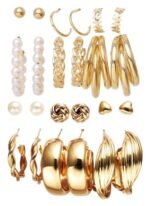 Shining Diva Fashion 12 Pairs Combo Earring Set Latest Stylish Western Earrings for Women and Girls (16142er) - Fast Shipping to USA & Canada - Image 2