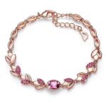 Shining Diva Fashion Latest Stylish Rose Gold Austrian Crystal Bracelet for Women and Girls (11941b), Free - Fast Shipping to USA & Canada