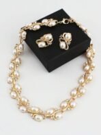 Shining Diva Latest Stylish Design Fancy Pearl Necklace Jewellery Set for Women (15225s) - Fast Shipping to USA & Canada - Image 7