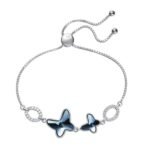 Splensa 925 Silver Blue Austrian Crystal Butterfly Pendant Necklace, Earrings, Ring & Bracelet for Women and Girls - Fast Shipping to USA & Canada - Image 2