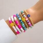 Shining Diva Fashion Latest Stylish Multilayer Boho Bohemian Bangle Bracelet for Women and Girls (rrsd15878b)(Multicolor) - Fast Shipping to USA & Canada - Image 6