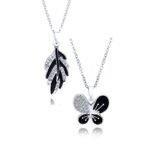 Fashion Frill Cute Silver Chain Pendant For Women Girls Butterfly Leaf Designs Silver Plated Pendant Necklace For Women Girls Jewellery Combo Set Gift For Sister - Fast Shipping to USA & Canada - Image 2