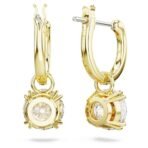 Swarovski Women Constella Drop Earrings, Round Cut, White, Gold-Tone Plated - Fast Shipping to USA & Canada - Image 5