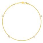 GIVA 925 Silver Golden Star Constellation Anklet,Single| Gifts for Women and Girls | With Certificate of Authenticity and 925 Stamp | 6 Months Warranty