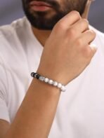 Yellow Chimes Reiki Meditation Healing Charm Bracelet for Women (Black, White) (YCFJBR-604DVINE-WHBK) - Fast Shipping to USA & Canada - Image 4