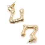 Karatcart Gold Plated Half Hoop Earring for Women - Fast Shipping to USA & Canada - Image 2