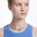 Swarovski Women Gema Necklace, Mixed Cuts, Multicolored, Rhodium Plated - Fast Shipping to USA & Canada - Image 7
