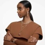 Swarovski Women Constella Drop Earrings, Round Cut, White, Gold-Tone Plated - Fast Shipping to USA & Canada - Image 7