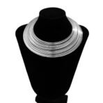 Shining Diva Fashion Latest Stylish Design Silver Plated Bracelet Ring Earrings Necklace Jewellery Set for Women (16676s) - Fast Shipping to USA & Canada - Image 6