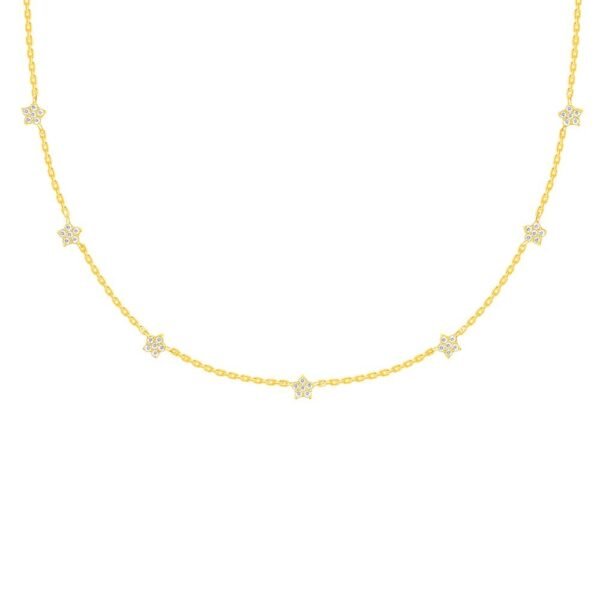 GIVA 925 Anushka Sharma Golden Star Constellation Necklace |Necklace to Gifts for Women & Girls | With Certificate of Authenticity and 925 Stamp | 6 Months Warranty