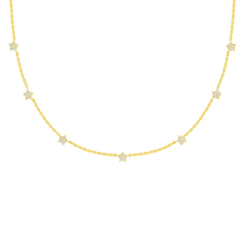 41vuwwuoltL.jpg GIVA 925 Anushka Sharma Golden Star Constellation Necklace |Necklace to Gifts for Women & Girls | With Certificate of Authenticity and 925 Stamp | 6 Months Warranty - Image 1
