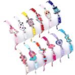 Shining Diva Fashion 12PCS Stylish Bracelet for Girls Kids Latest Jewellery Friendship Party Birthday Gifts (16021b)(Multicolor) Rakhi for Brother Kids Combo - Fast Shipping to USA & Canada - Image 2