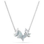 Swarovski Lilia Necklace, Butterfly, Blue, Rhodium Plated For Womens - Fast Shipping to USA & Canada - Image 2