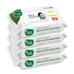 Mother Sparsh Natural Care Baby Wipes 60 Pcs (Pack of 4) I 100% Plant Made Fabric From Forest Land | Gentle + Cleanse (with Grapefruit) Wet Wipes For Baby I Cotton Cloth Like Bigger Sheets - Fast Shipping to USA & Canada - Image 2