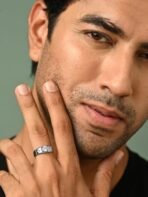 Clara Pure 925 Sterling Silver Star Solitaire Men Ring |Size Adjustable, Platinum Plated, Swiss Zirconia | Gift for Men & Boys - Fast Shipping to USA & Canada - Image 5