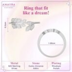ANAYRA 925 Sterling Silver Finger Ring for Women | Aesthetic Hallmark Certified Jewellery Gift - Fast Shipping to USA & Canada - Image 4