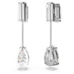 Swarovski Women Mesmera Bar Earrings, Mixed Cuts, White, Rhodium Plated - Fast Shipping to USA & Canada - Image 5