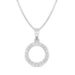 CLARA 925 Sterling Silver Circle of Life Pendant Chain Necklace | Rhodium Plated, Swiss Zirconia | Gift for Women and Girls - Fast Shipping to USA & Canada