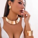 Shining Diva Latest Stylish Design Gold Plated Bracelet Earrings Necklace Jewellery Set for Women & Girls (rrsd16205s) - Fast Shipping to USA & Canada - Image 7