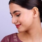 GIVA 925 Silver Golden Zig-Zag Red Nose Ring| Gifts for Women and Girls | With Certificate of Authenticity and 925 Stamp | 6 Month Warranty* - Image 3