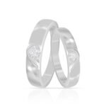 ANAYRA Elegant Heart 925 Silver Couple Bands for Couple | Stylish Fashion Jewellery Gift - Fast Shipping to USA & Canada