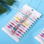 Shining Diva Fashion 12PCS Stylish Bracelet for Girls Kids Latest Jewellery Friendship Party Birthday Gifts (16021b)(Multicolor) Rakhi for Brother Kids Combo - Fast Shipping to USA & Canada - Image 3