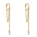 Yellow Chimes Earrings For Women Gold Tone Linear Chain Tassel Dangler Earrings For Women and Girls - Fast Shipping to USA & Canada