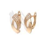 Shining Diva Fashion 18k Rose Gold Plated Latest Stylish Copper Zircon Earrings for Women and Girls (14478er) - Fast Shipping to USA & Canada