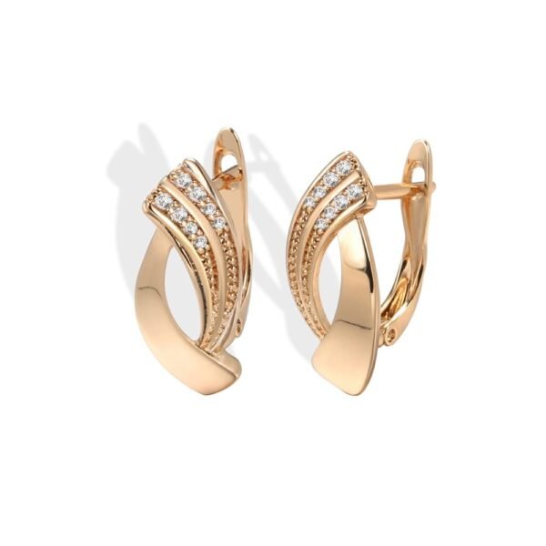 Shining Diva Fashion 18k Rose Gold Plated Latest Stylish Copper Zircon Earrings for Women and Girls (14478er) - Fast Shipping to USA & Canada