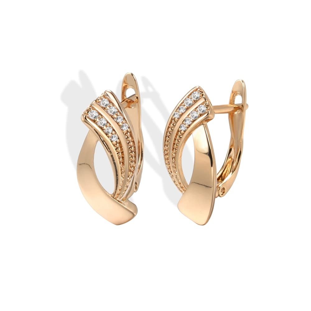 510BAl3KSRL.jpg Shining Diva Fashion 18k Rose Gold Plated Latest Stylish Copper Zircon Earrings for Women and Girls (14478er) - Fast Shipping to USA & Canada - Image 1