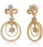 Estele 24 Kt Gold Plated American Diamond Circular Necklace Set for Women - Fast Shipping to USA & Canada - Image 4