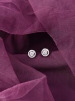 Clara 925 Sterling Silver Halo Round Solitaire Pendant Earrings Chain Necklace Jewellery Set | Platinum Plated, Swiss Zirconia |Gift for Women and Girls - Fast Shipping to USA & Canada - Image 3