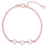 GIVA 925 Silver Rose Gold Sparkling Zircon Bracelet Gifts for Girlfriend, Gifts for Women & Girls| With Certificate of Authenticity and 925 Stamp | 6 Month Warranty*
