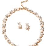 Shining Diva Fashion Necklace Jewellery Set for Women Latest Stylish Design Fancy Pearl Choker (15219s) - Fast Shipping to USA & Canada