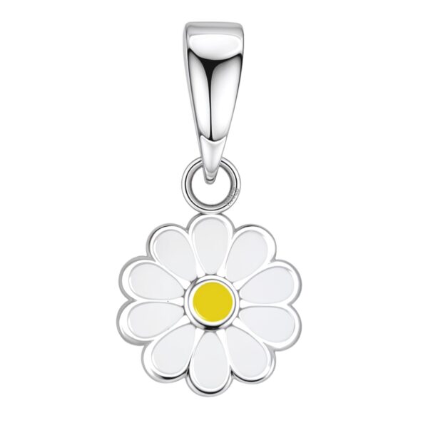 HighSpark 925 Silver Cute Enamel Pendant Flower - Fast Shipping to USA & Canada