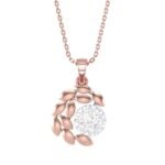 Clara 925 Sterling Silver Jazz Pendant Chain Necklace | Rose Gold Rhodium Plated, Swiss Zirconia | Gift for Women & Girls - Fast Shipping to USA & Canada